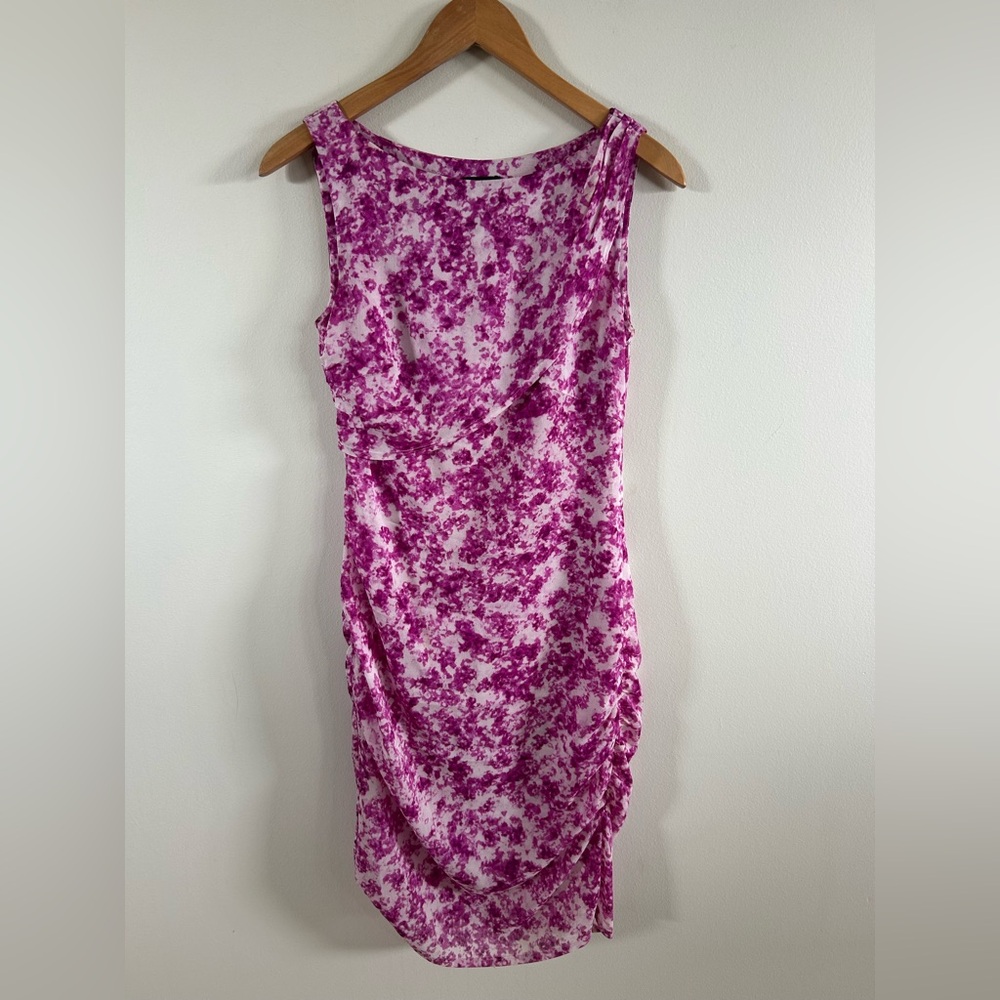 Ann Taylor Floral Pink Sleeveless Dress size 2